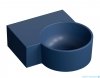 Omnires Ovo M+ umywalka nablatowa/wisząca lewa 33x34 cm midnight blue mat OVO335UWLMB